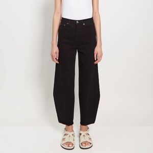 TOTEME Barrel Leg Denim Jeans in Black Size 28